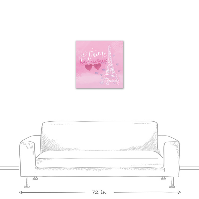 Art sur toile t’aime beaucoup Mapother, H 24 po x l 24 po x P 1,25 po