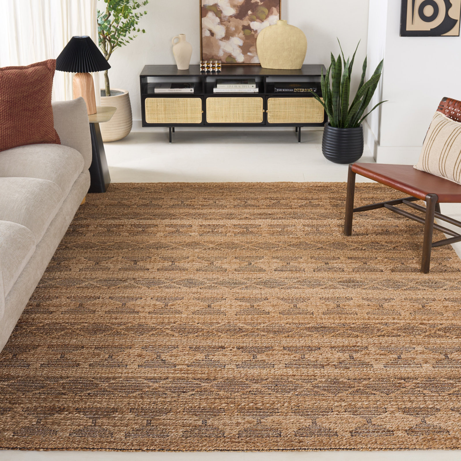 Hand-Woven Geometric Performance Rug, 8'-0" X 10'-0" Rectangle