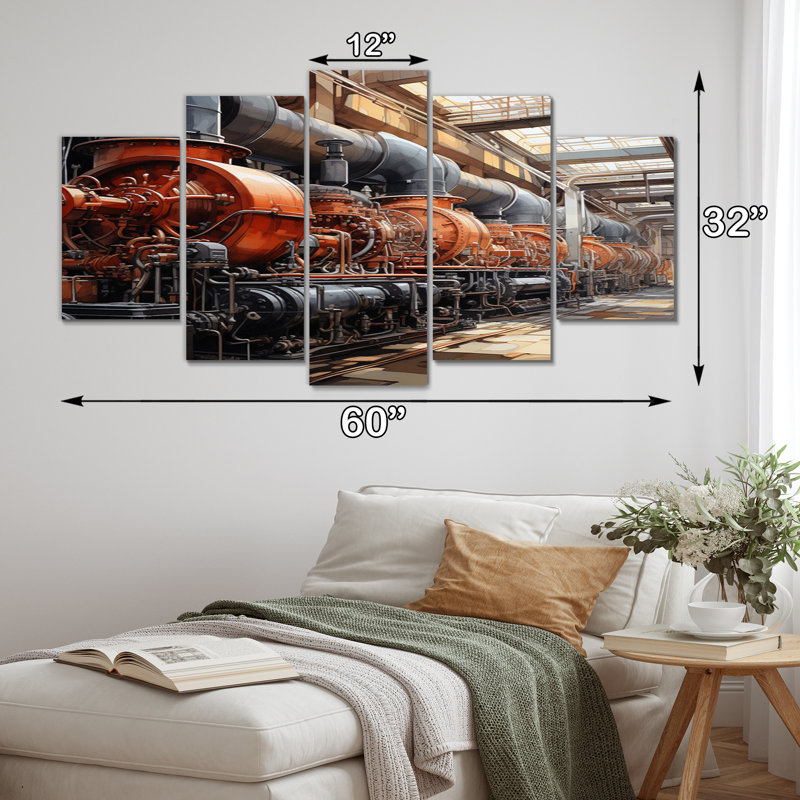 Power Plants Powerful Energies III - Décoration murale architecture - 5 panneaux