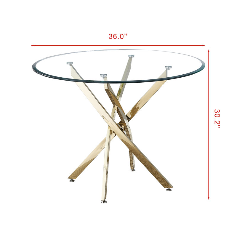Table ronde en acier inoxydable 36 pouces