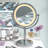 8.5" Lighted Tabletop Magnified Makeup Mirror, Plug In-93601623