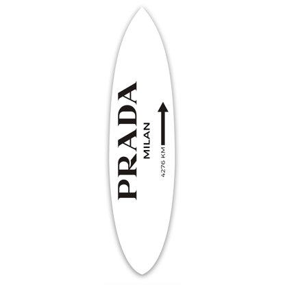 Milan Surfboard - Decorative Surfboard Wall Art Print on Acrylic