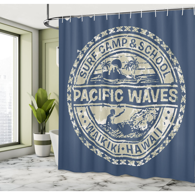 Ensemble de rideau de douche + crochets, H 69 po x l 105 po