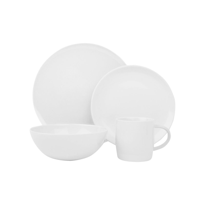 Couvert individuel 4 pièces Canvas Home Shell Bisque, Blanc