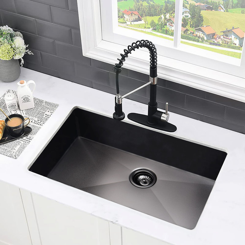 30" Kitchen Sink Undermount - Stainless Steel 18 Gauge, Soundproof, Heatproof, Stainproof, Scratchproof, Rustproof, Deep Basin, X Groove Drainage, 3.5" Drain Hole 30"X18" Sound & Heat , Stain,