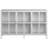 55.1'' Sideboard Buffet Table Dining Cabinet With Tempered Glass Doors Office Credenza-714347143