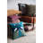 Cotton Velvet Pillow With Ruffle