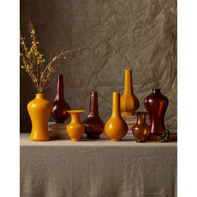 Vase de table en verre fait à la main 13,25 "Imperial