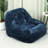Blue Corduroy Fabric Couch, Comfortable And Non - Assembly, For Dorm, Bedroom & Living Room, Ergonomic Design Writing, 38.87 In Width, 33.69 Depth, 27.55 Height, 30.68 Lb Full Body Support,-1952853293