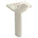 Veer™ Ceramic Pedestal Bathroom Sink with Overflow