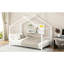 Lit plateforme simple en métal blanc - choix de chambre à coucher moderne. Fabrication robuste. Pas de sommier tapissier. Processus d'assemblage simple. 75 po x 39,2 po. Poids de 42 lb. Hauteur de 63,8 po. 18 pièces de lattes incluses