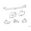 6-Piece Bathroom Hardware Set TOCOPILLA with Towel Bars and Hooks-935820404