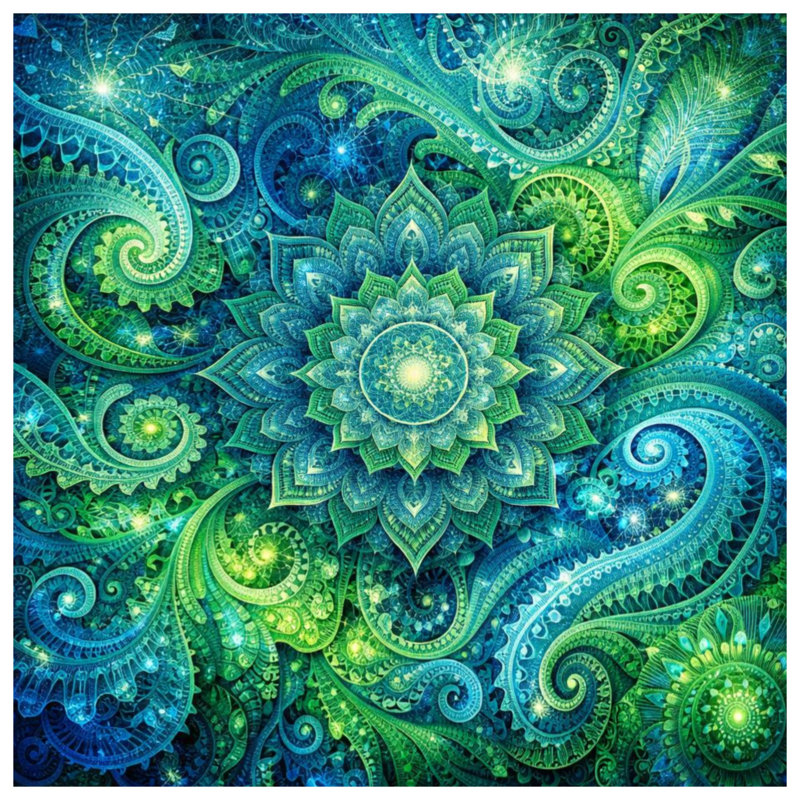 Tapis de bain complexe à motif cachemire Mandala, 34in W x 21in L