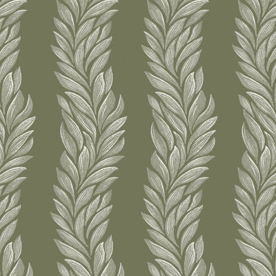 Papier peint vert olive Laura Ashley
