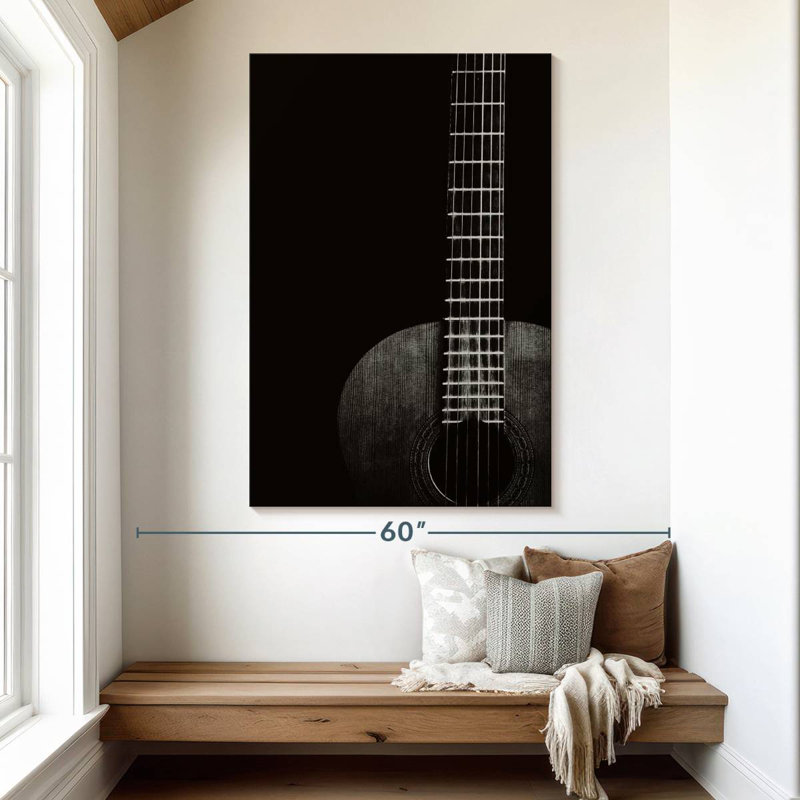 Abarca, vieille guitare acoustique, H 51 po x l 34 po