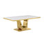 Horrace Marble Top Pedestal Dining Set-801843696-801843697