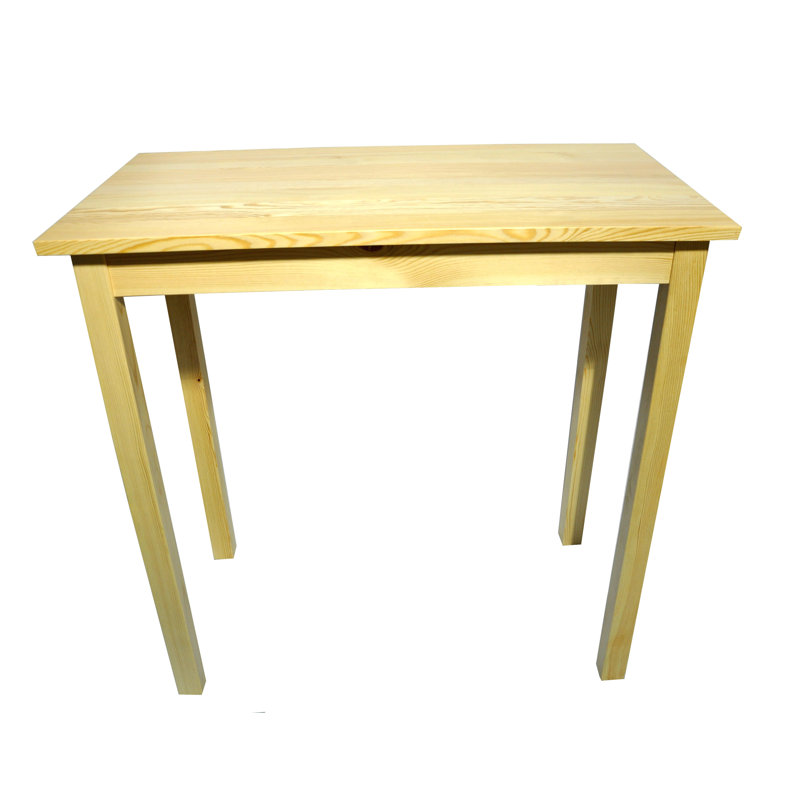 Brianne Pine Solid Wood Dining Table, 110cm H x 70cm W x 80cm L, Pine
