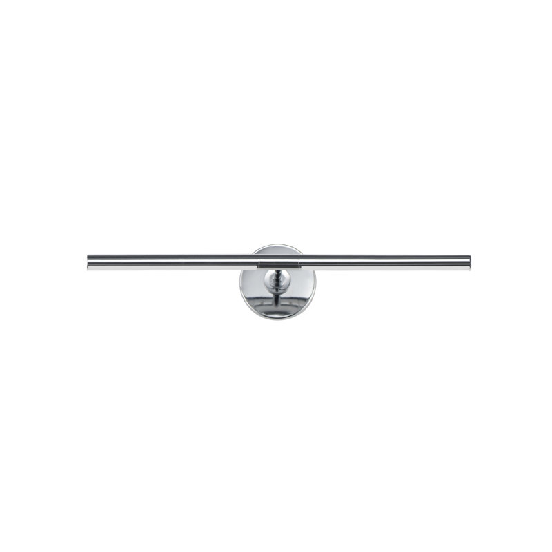 Applique murale à bras en aluminium Demontrey, H 4,5 po x l 23 po x P 8,75 po, Blanc / chrome poli
