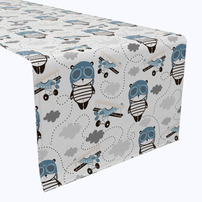 Table Runner, 100% Cotton, 16X108", Panda Pilot
