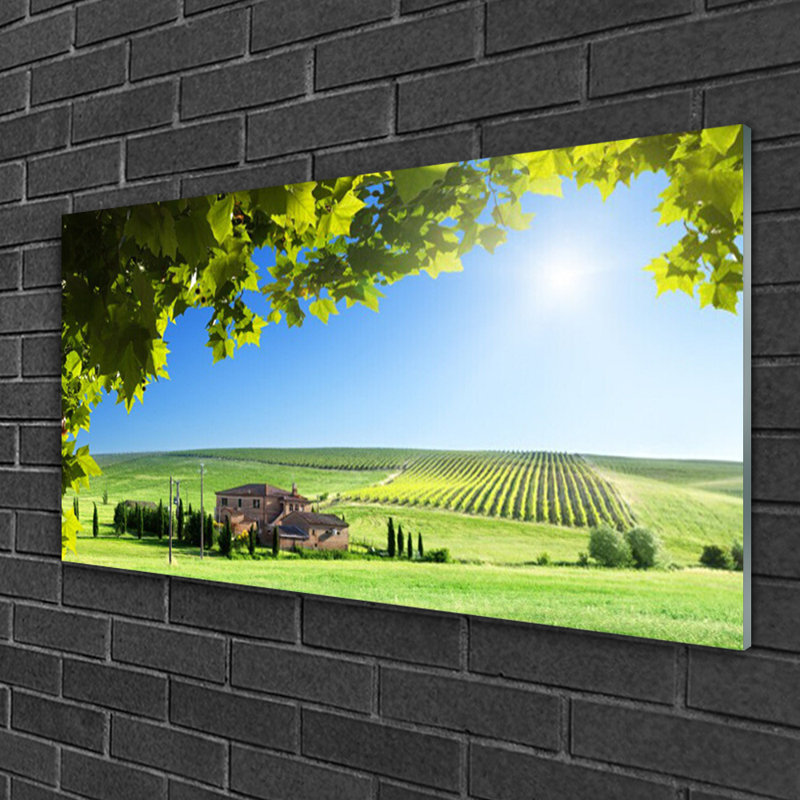 Field Leaves 1 Piece Wall Art on Glass