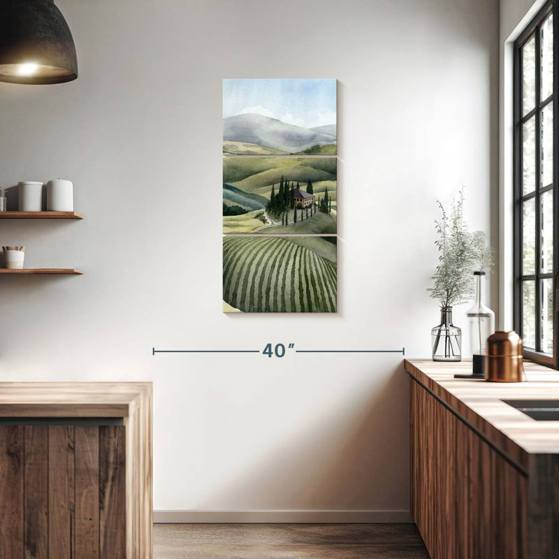 Aquarelle Toscane III, H 38 po x l 18 po