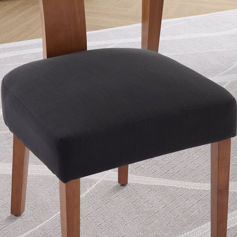 Chaise rembourrée l 20,45 po, Noir