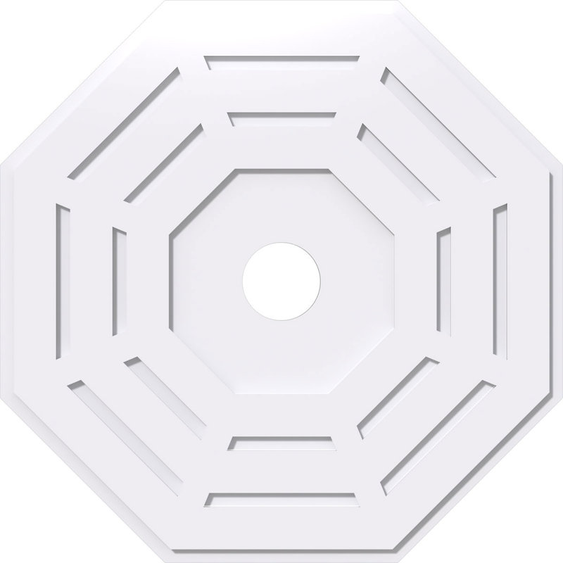 Médaillon de plafond contemporain en PVC Westin, H 1 po x l 36 po x P 36 po