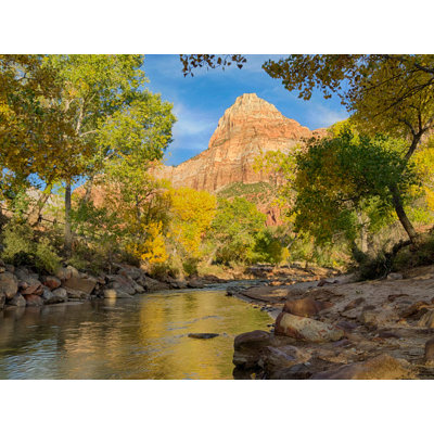 USA Utah Zion National Park Virgin River And The Watchman Poster Print By Jamie & Judy Wild (36 X 24) # US45JWI1097 -  Loon Peak®, 831285D6163443C89300D4E66C048551