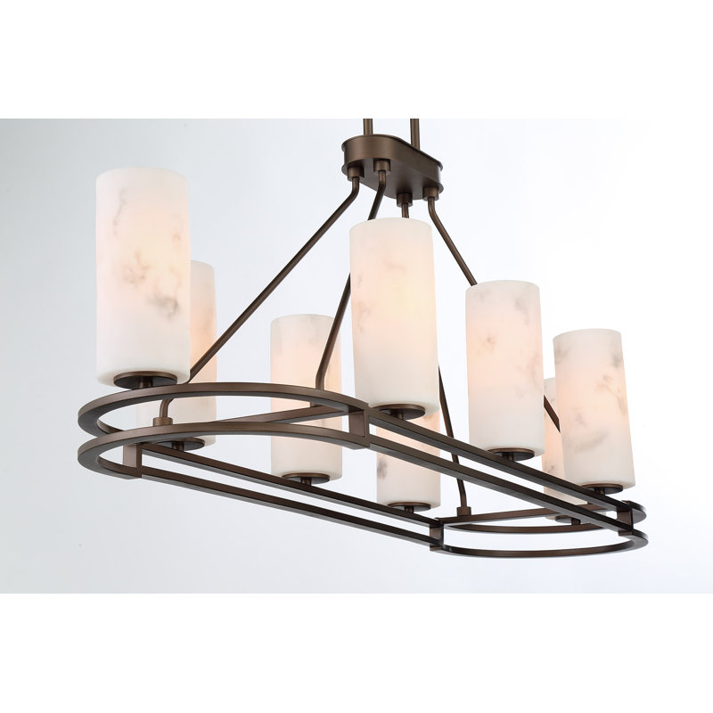 Gracie Oaks Buchanan Hellenic Bronze With Alabaster Island Light