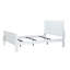Lit blanc pour lit double en bois massif de taille normale