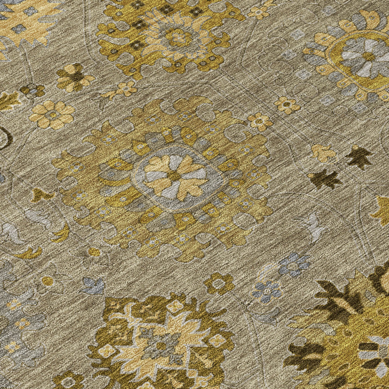 Machine Washable Indoor/Outdoor Chantille ACN2289 Damask Rug, Rectangle 9' x 12'
