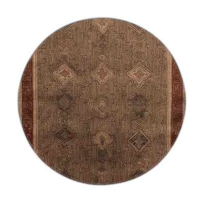 ArtDeco Brown Indoor and Outdoor Area Rug