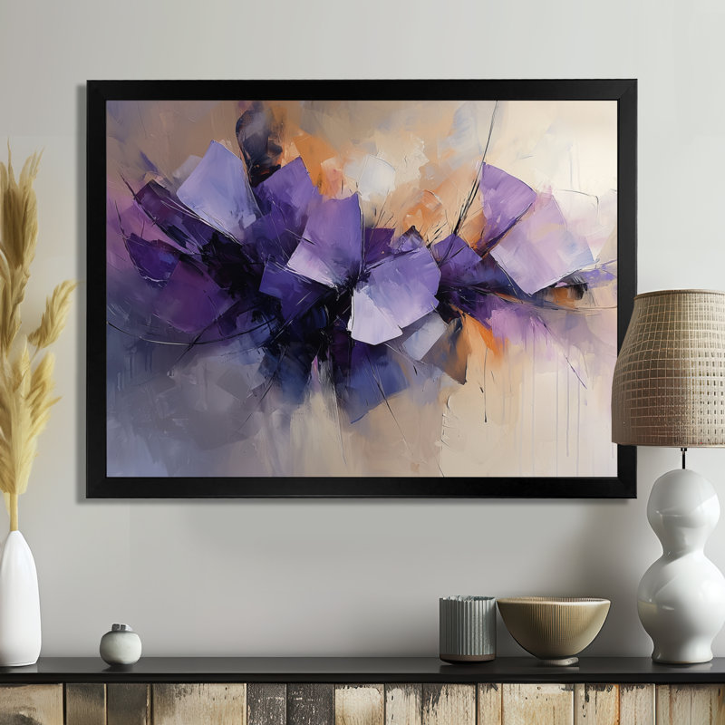 Cleckheat - Abstract Wall Art, Single Picture Framed Print, Black, 12" H x 20" W