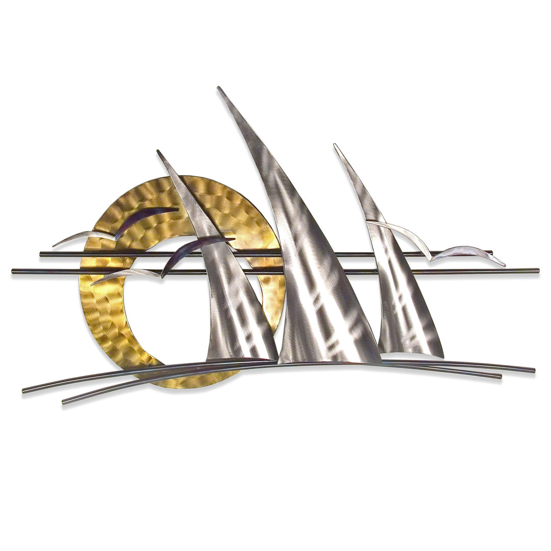 Handmade Coastal Transportation Wall Decor on Metal Rosecliff Heights