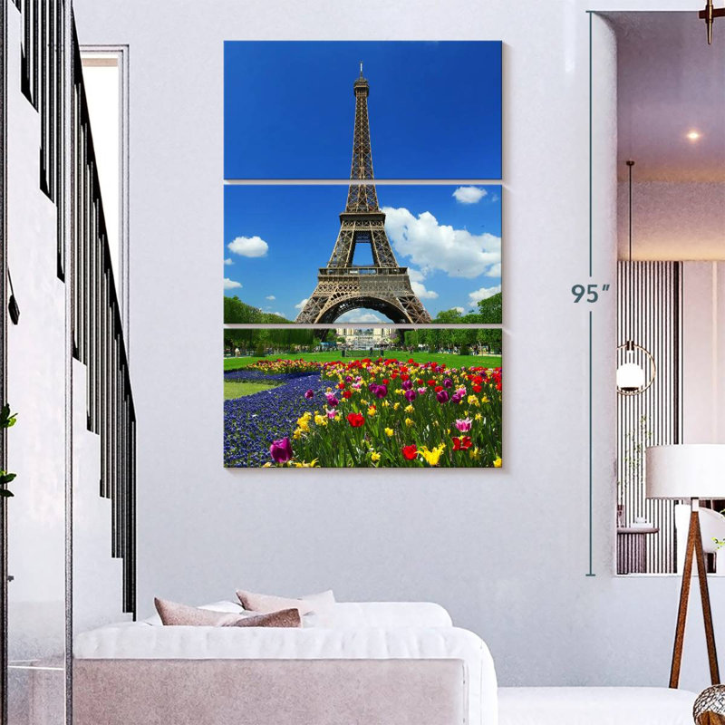 Eiffel Tower At Springtime, 74" H x 48" W