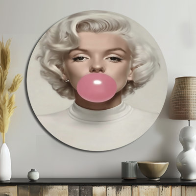 Décoration murale rose et grise Marilyn Pop Art