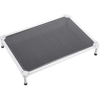 Lit pour chien avec cadre en maille et aluminium pour labradors, capacité de 40 kg, espace de 42 x 30 po, lit surélevé portatif lavable à la machine pour plusieurs familles d'animaux, cadre, maille, hauteur élevée 7, assemblage rapide