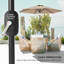 Parasol d'extérieur avec 6 baleines, café, parasol de patio-1339959993