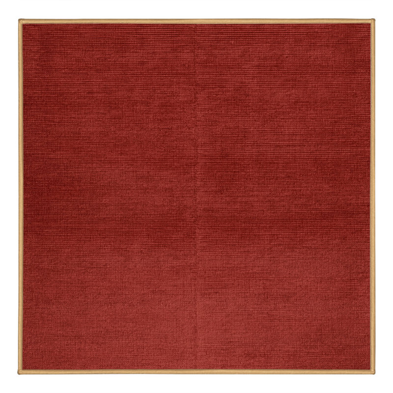Machine Washable Solid Brown Area Rug, Square 3'