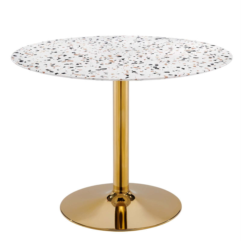 Table de salle à manger ronde Verne Terrazzo par Modway, L 29,5 po x L 39,5 po