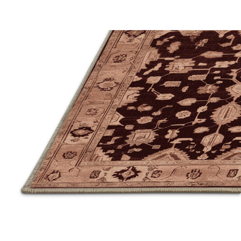 Tapis brun lavable à la machine, Rectangle 6 pi x 9 pi