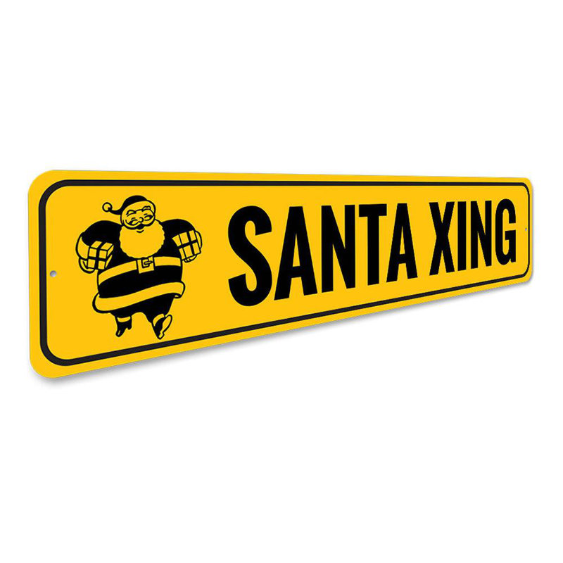 Enseigne du Père Noël en aluminium, H 6 po x l 24 po x P 0,06 po