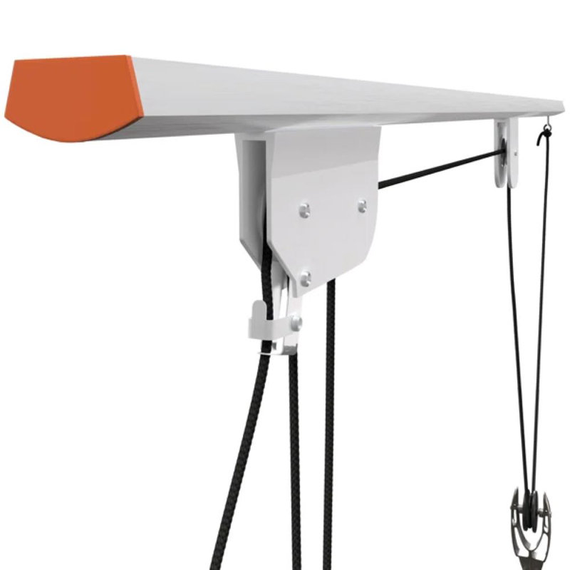 Système de poulie de levage à rail sur rail - Support de vélo pour le garage - Rangement de plafond pour vélo, échelle ou cargaison