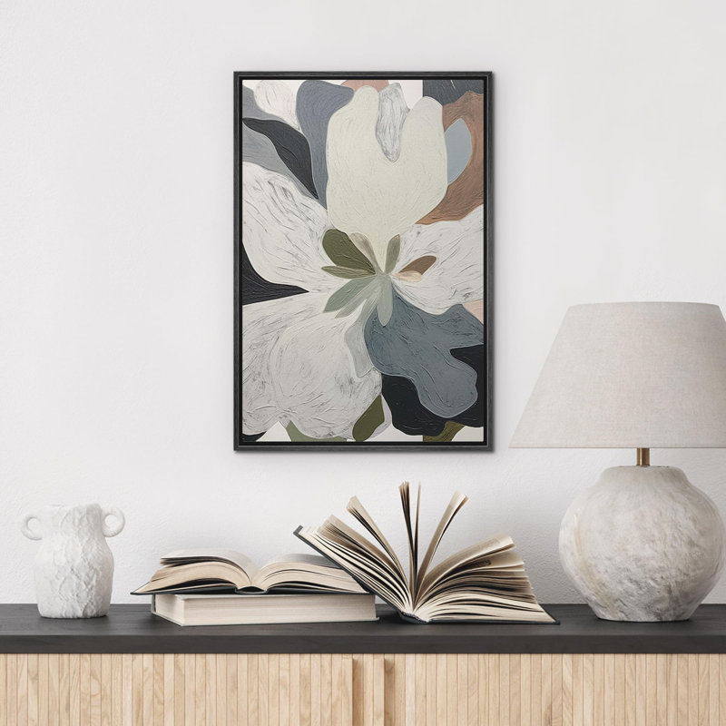 "Citrouille dans une forêt enchantée, décor d'œuvres d'art moderne Moody foncé", Cadre flottant noir, H 24 po x l 16 po
