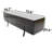 Handmade Modern TV Stand with Metal Legs, Dark Brown, 72.8 x 25.6 x 19.7 inches | 100% Pine with Flat Varnish | Industrial Style, Numerous Shelves, Wall-Mountable | Perfect for Living Room & Entertainment Spaces