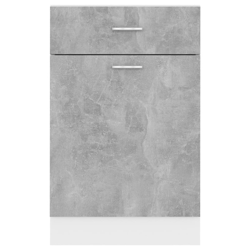  vidaXL Drawer Bottom Cabinet Lyon Concrete Grey 50x46x81,5 cm Engineered Wood, Concrete Gray