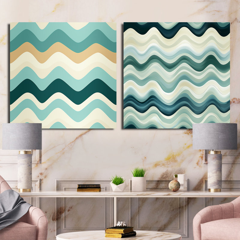 «Green Serene Seashore», Toile tendue, H 36 po x l 73 po
