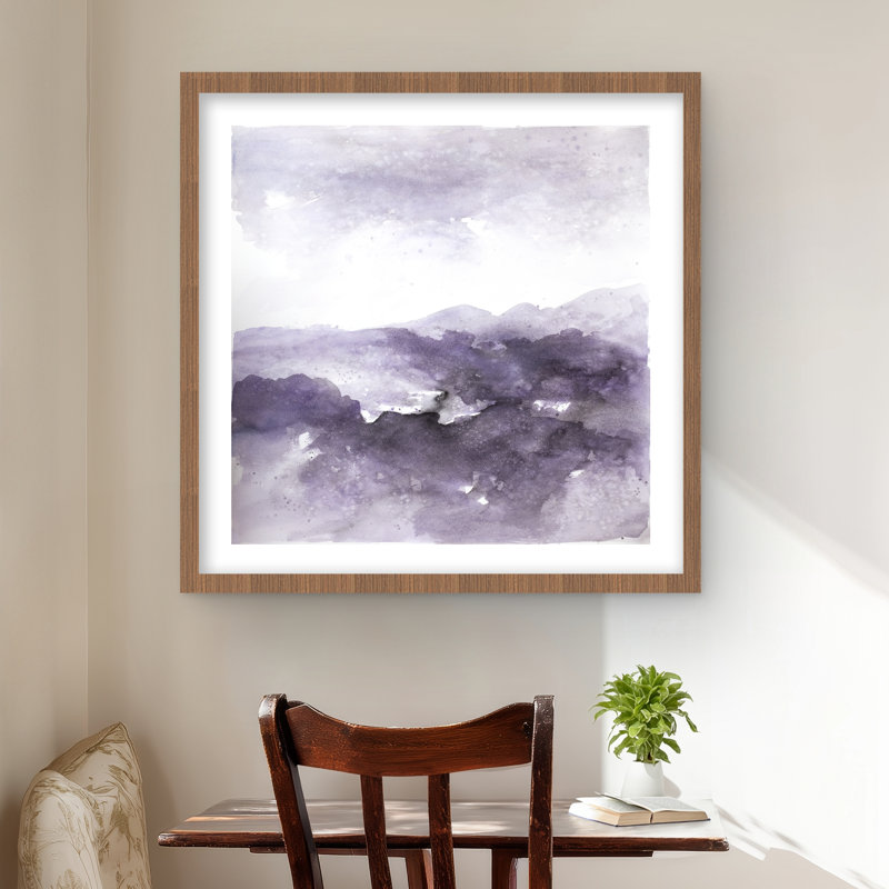 Nuage mauve - Imprimé mat encadré Shapes Office pour la décoration, Brun, H 24 po x l 24 po