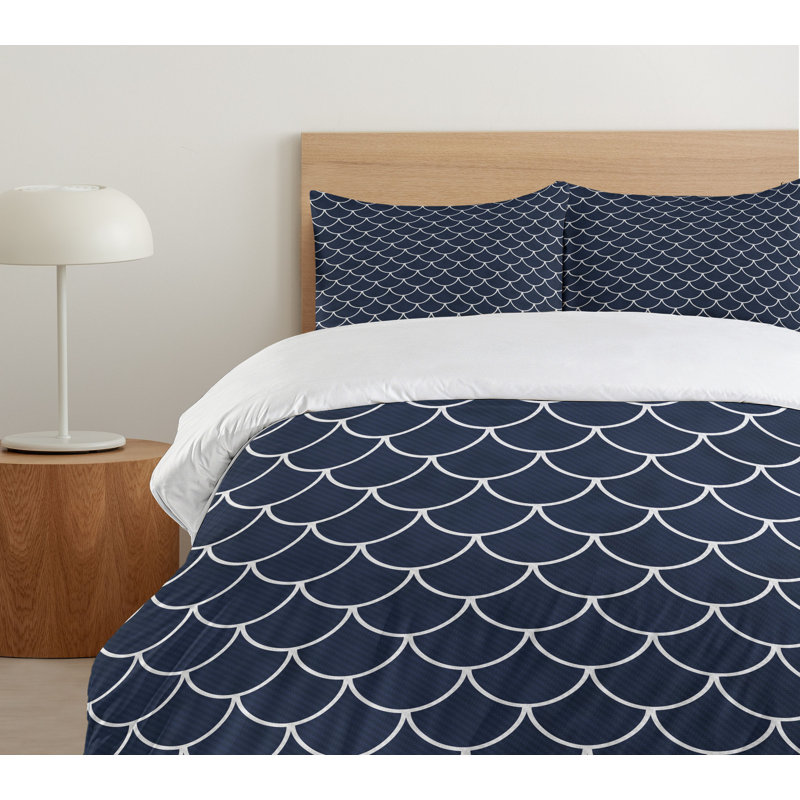Indigo and White Twin Nautical Duvet Cover Set