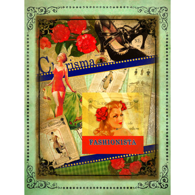 Vintage Fashionista - impression sur toile tendue